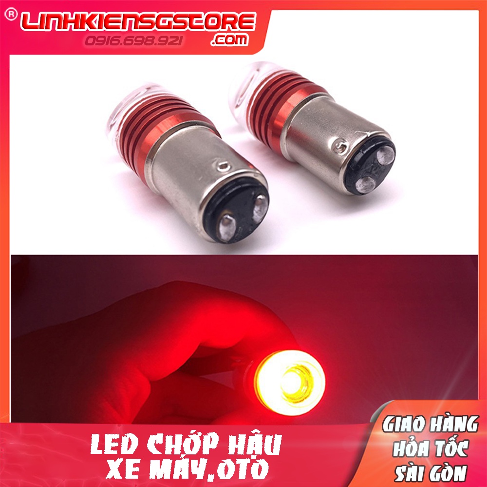 Đèn LED hậu - thay thế đèn phanh ô tô xe máy chớp nháy liên tục tiết kiệm an toàn