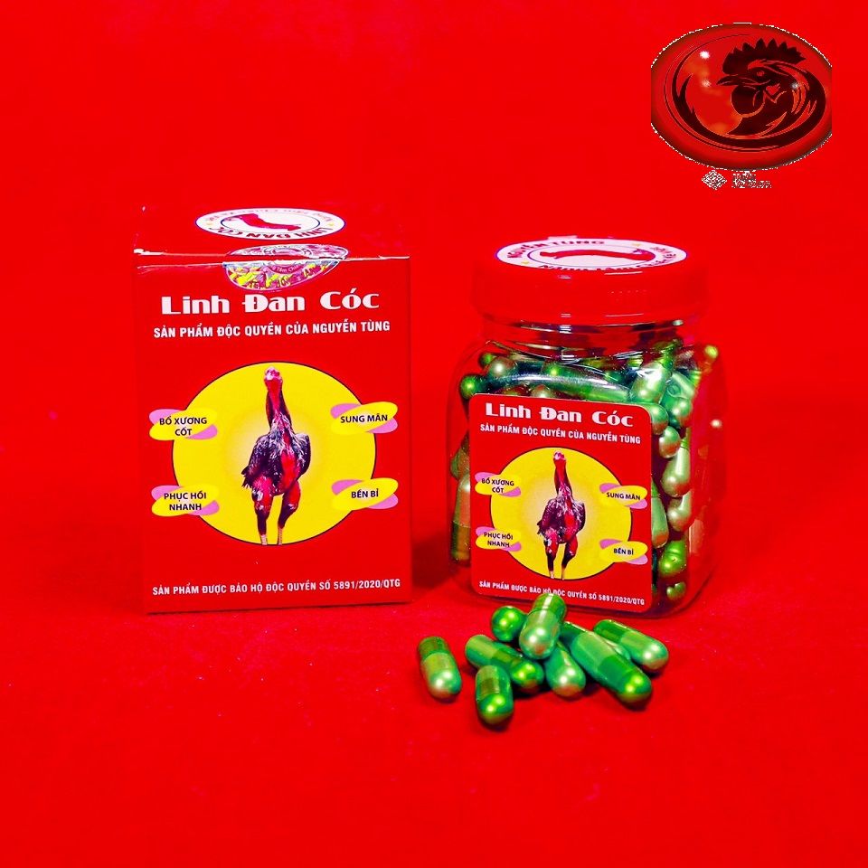 LINH ĐAN CÓC chắc khỏe gân cốt, gân gối dẻo dai cho gà đá, gà đòn, gà tre 1 HỘP 120 VIÊN
