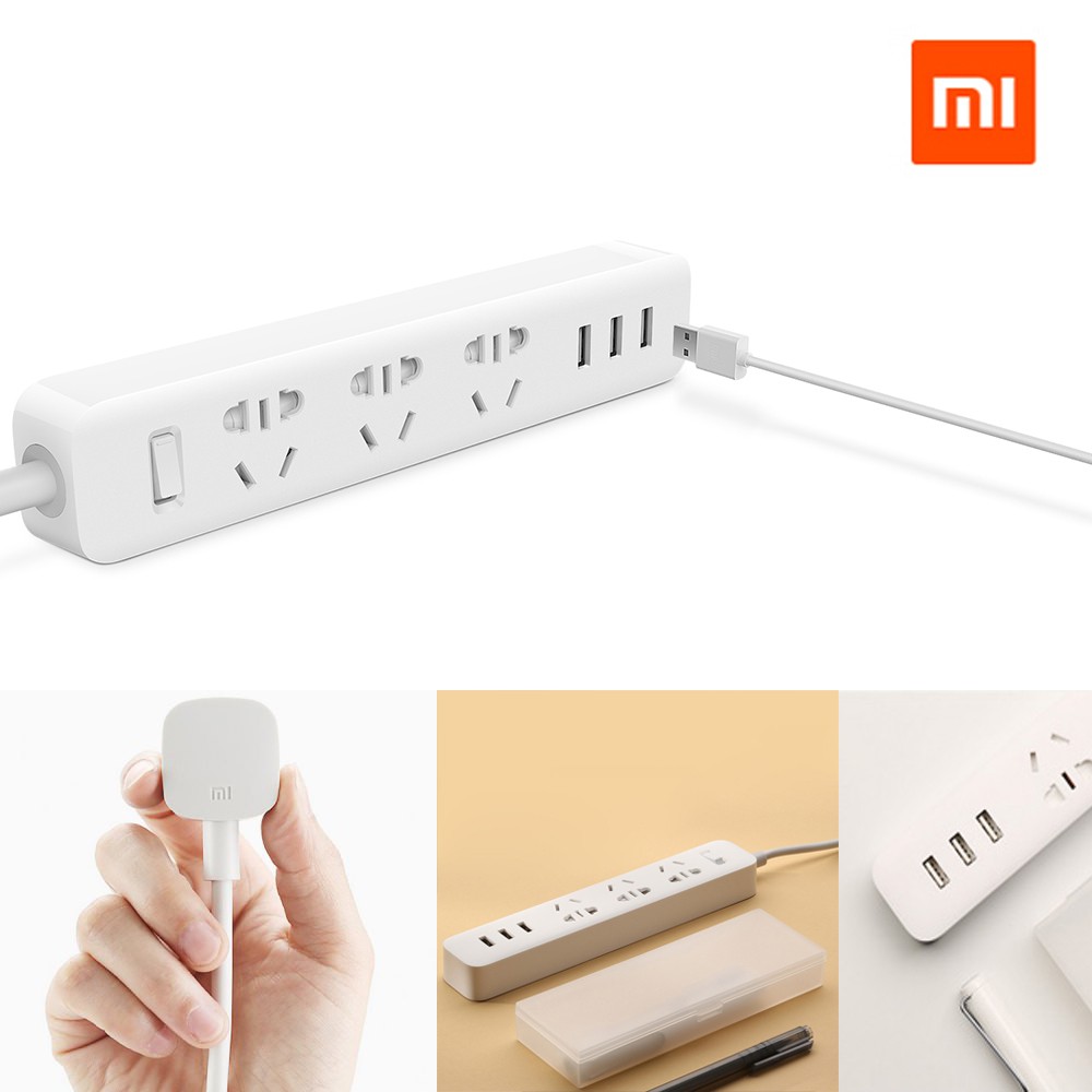 Ổ Cắm Thông Minh Xiaomi Mi Power Strip 3 Ổ Cắm 3 Cổng USB - HAPOS