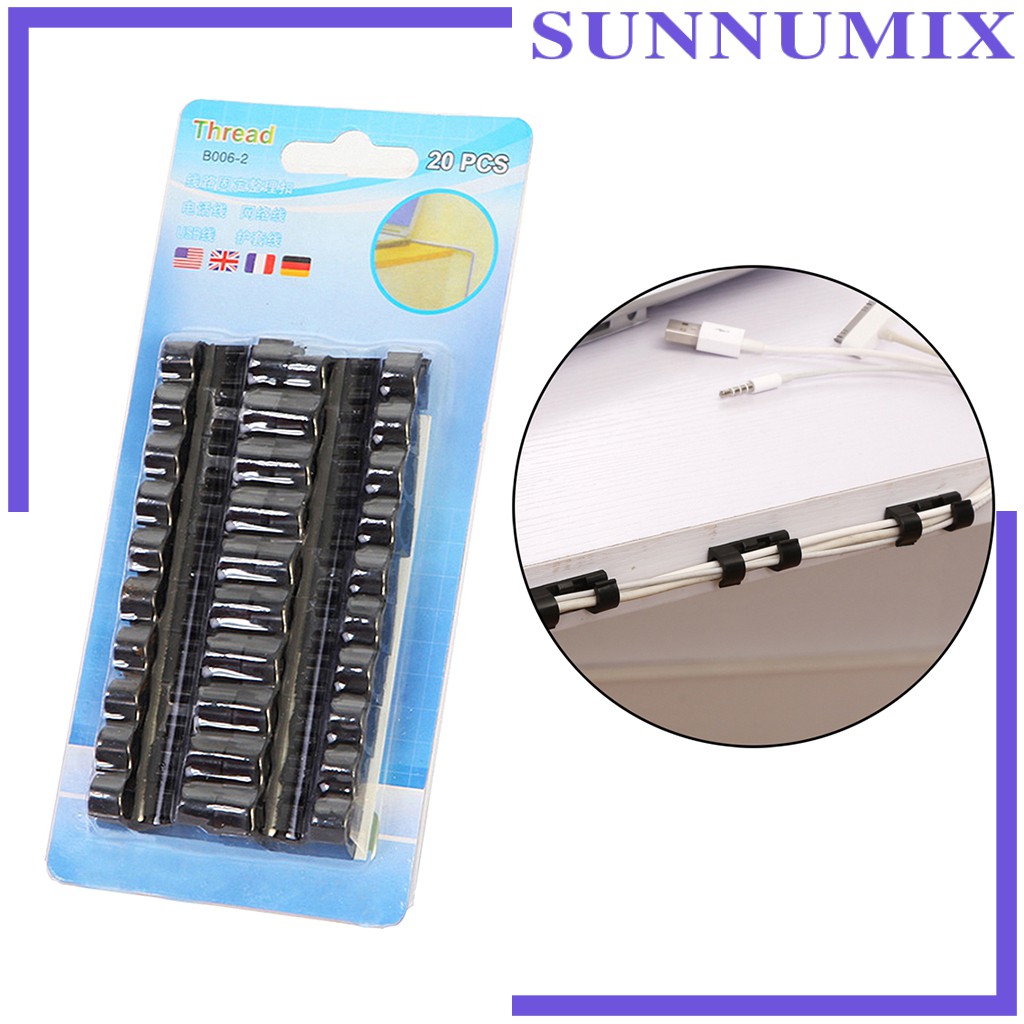 Set 20 Kẹp Cố Định Dây Cáp Tiện Lợi