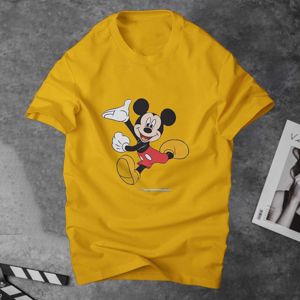 Áo phông nam hình chuột mickey,chất thun cotton 4 chiều khô thoáng nhanh ,có áo big size