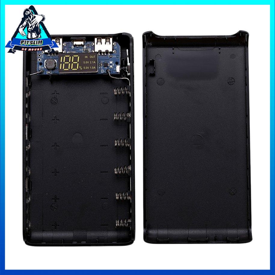 Bộ dụng cụ mô-đun sạc ngân hàng điện kỹ thuật số hàn miễn phí C12 được cung cấp năng lượng bởi 6x 18650 [8/1]