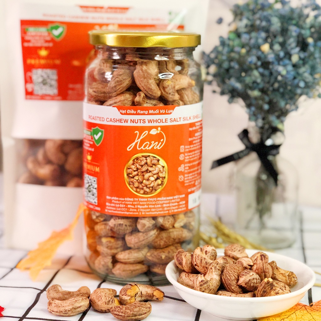 500g Hạt Điều Rang Muối Size Lớn Vỏ Lụa, Điều Bình Phước Xuất Khẩu ️ Dinh Dưỡng HANI Food