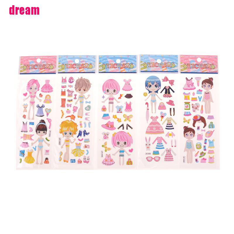 Set 5 Miếng Dán Trang Trí Đầm Công Chúa Xinh Xắn