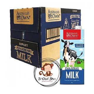 Thùng Sữa Tươi Australias Own Nguyên Kem Ít Béo 12 Hộp x 1L