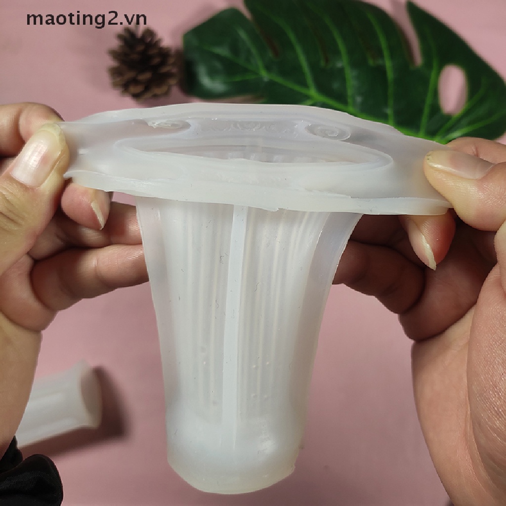 Khuôn silicon làm đèn cầy thủ công hình cột la mã