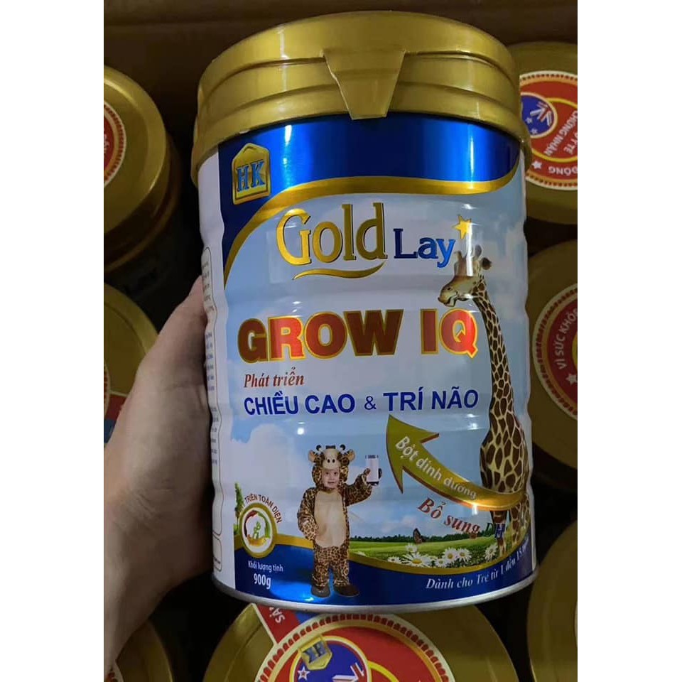 Sữa Grow IQ 900g - Sữa Goldlay Grow IQ 900g - Sữa tăng chiều cao phát triển trí não cho trẻ từ 1 đến 15 tuổi