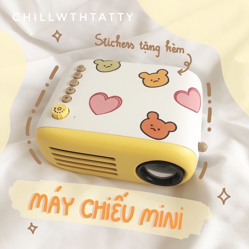 [Mã ELMS05 giảm 5% đơn 300K] MÁY CHIẾU MINI - TATTY MINI PROJECTOR 2020(tặng kèm dây HDMI) | ChillwthTatty |