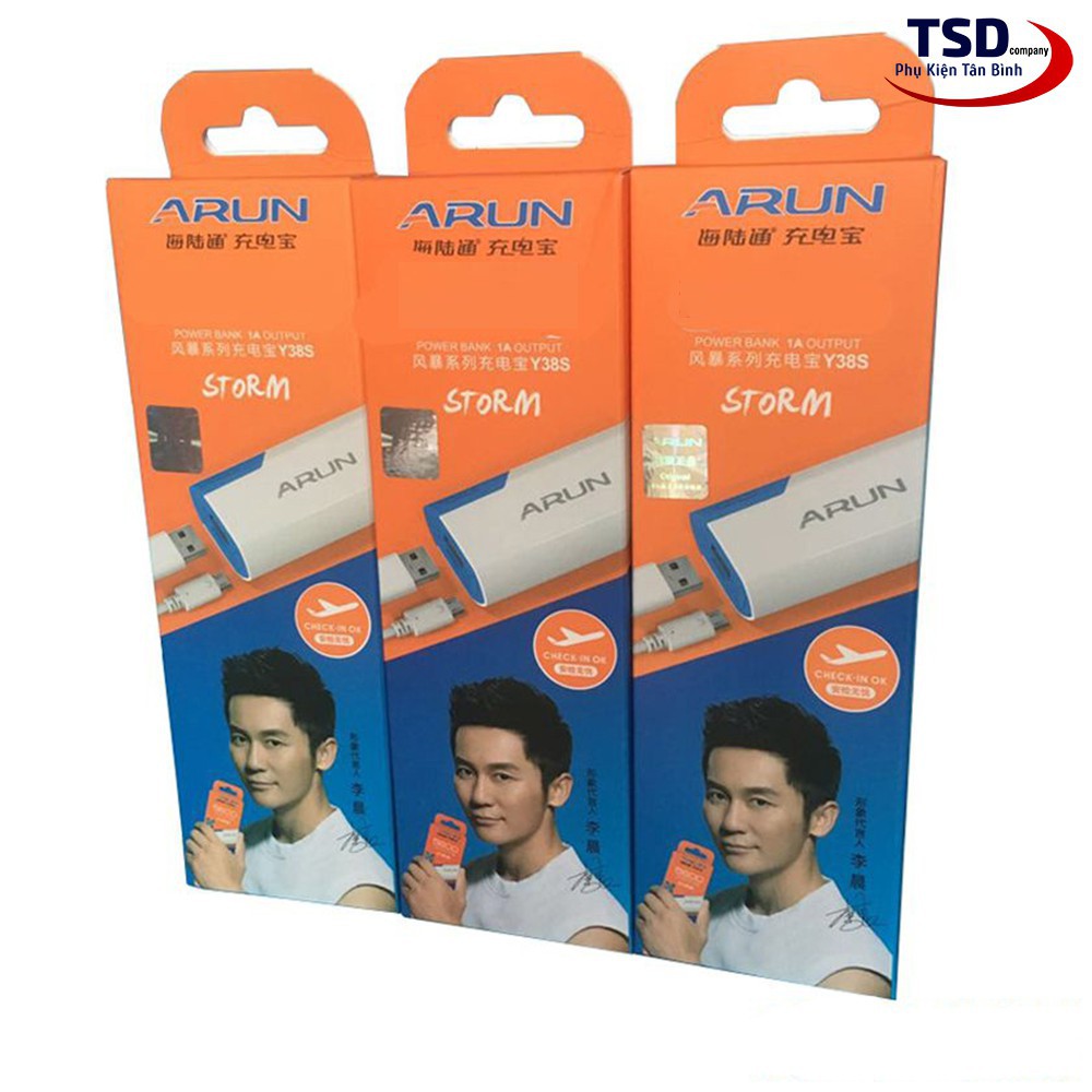 ☁Pin Dự Phòng Arun Y38S 5600mAh Chính Hãng