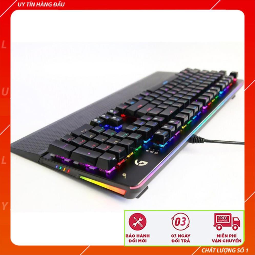 Bàn phím cơ gaming Fuhlen S Subverter led RGB - Blue Switch Black - Chính hãng - Có tem chống hàng giả