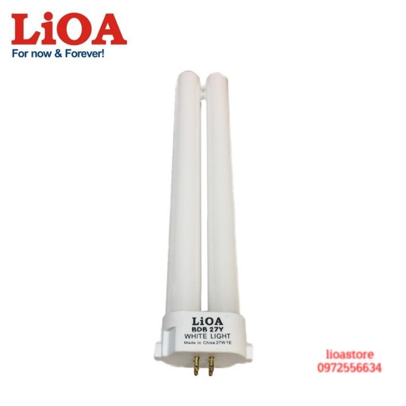 Bóng đèn học, bóng đèn bàn LiOA loại bóng huỳnh quang - Ánh sáng trắng - 27W, 25cm - BD27