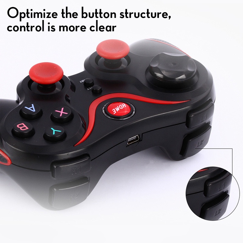 Trò chơi Android T3X3 Gamepad không dây Bluetooth BT3.0 hỗ trợ máy tính và gamepad di động-NUYXSB