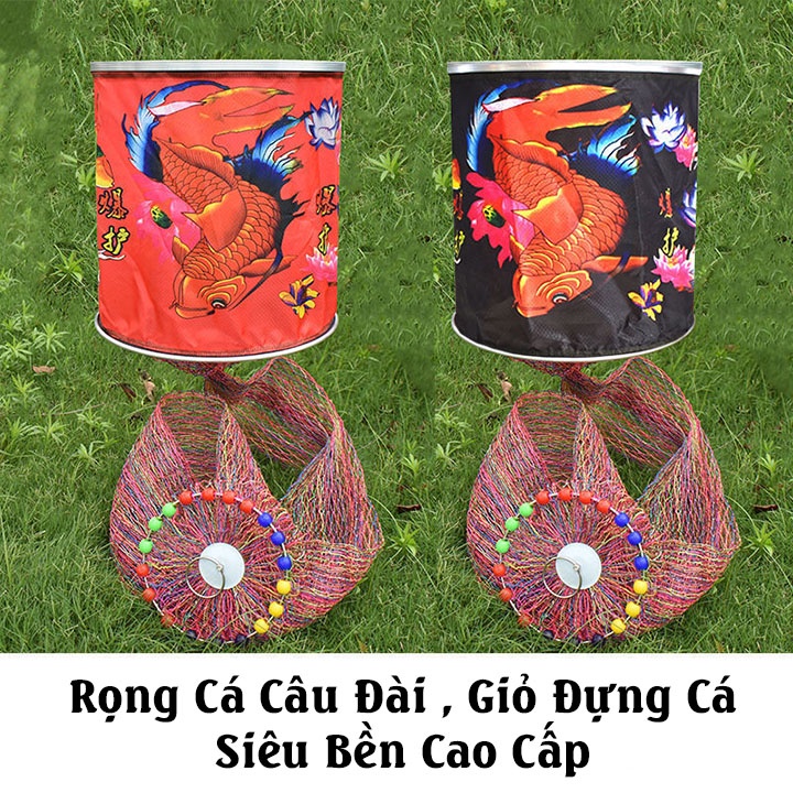 Rọng Cá Câu Đài , Giỏ Đựng Cá Siêu Bền Cao Cấp 2m5x45 tới 4mx45