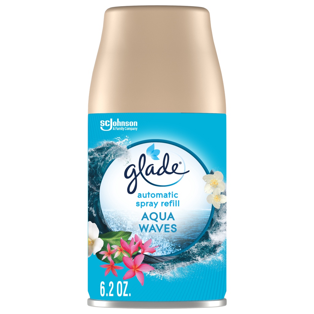 Xịt thơm phòng tự động Glade Refill USA Hương Aqua Waves (6.2 OZ) - Hàng Mỹ