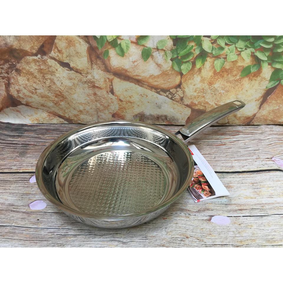 CHẢO FISSLER INOX CRISPY STEELUX PREMIUM 28 CM