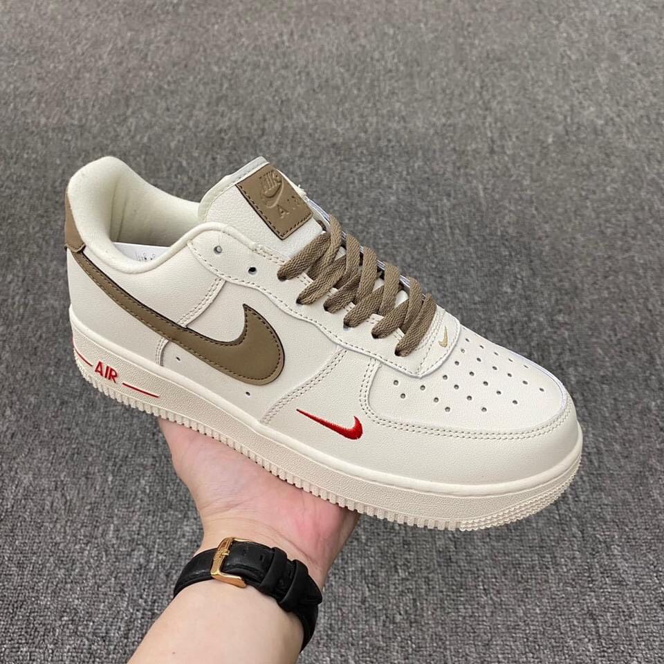 Giày thể thao nam nữ AF1 logo vệt nâu, giày sneaker nam nữ mẫu mới năm nay