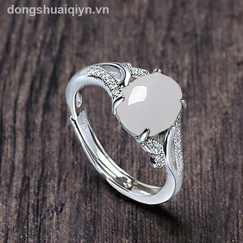 Nhẫn Đeo Tay Bạc 925 Đính Đá Tự Nhiên Thời Trang Cho Nữ