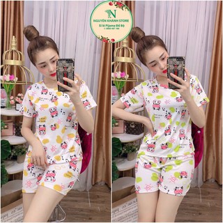 Đồ Bộ Đùi Mặc Nhà Bò Sữa Xinh Xắn,Vải Thun Mềm Mại Freesize Dưới 57kg