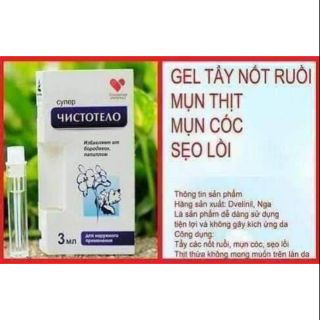 Gel tẩy nốt ruồi nga