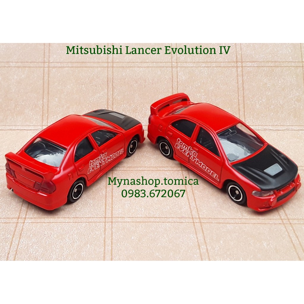 Xe mô hình tĩnh tomica không hộp - Mitsubishi Lancer Evolution IV - Tomica Event Model