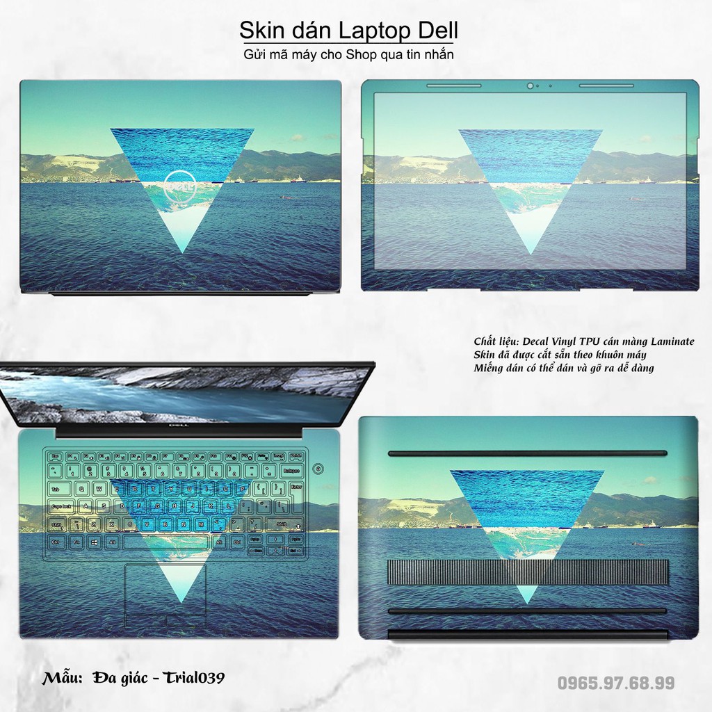 Skin dán Laptop Dell in hình Đa giác _nhiều mẫu 7 (inbox mã máy cho Shop)