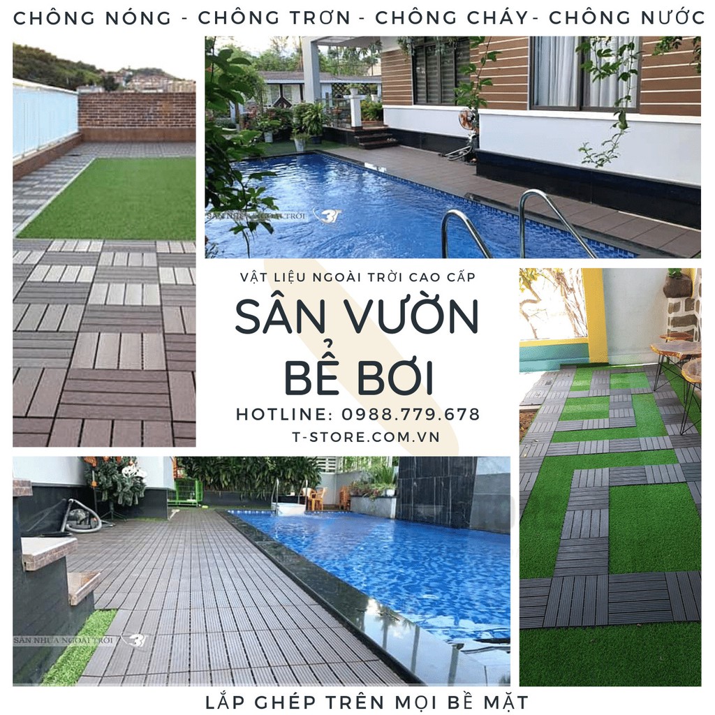 💥Vỉ Lót Sàn Nhựa Ban Công Nguyên Khối /Tấm Trải Sàn Nhựa Lót Ban Công, Sân Vườn,Tiểu Cảnh