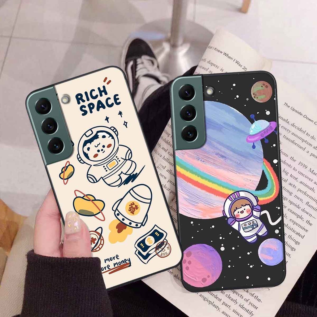 Ốp Samsung S22 / S22Ultra / S22 Plus / S22+ in hình vũ trụ, phi hành gia bầu trời cute dễ thương