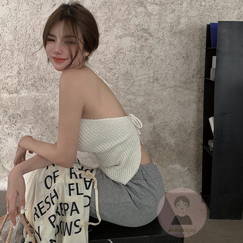 Áo Dệt Kim Hai Dây Màu Sắc Thời Trang Mùa Hè Cho Nữ