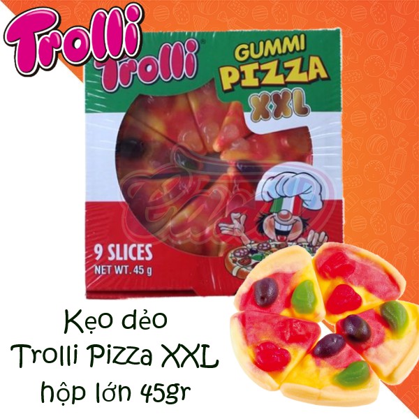 Kẹo dẻo Trolli Pizza XXL hộp lớn 45gr