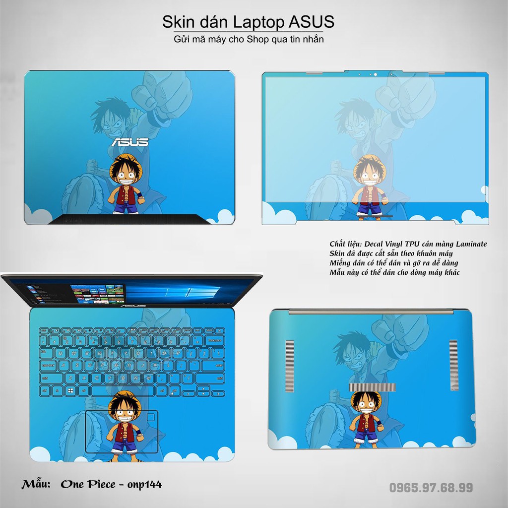 [Mã ELFLASH5 giảm 20K đơn 50K] Skin dán Laptop Asus in hình One Piece bộ 17 (inbox mã máy cho Shop)