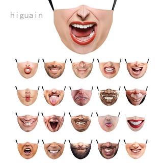  Khẩu Trang Cotton In Hình 3d Vui Nhộn Có Thể Tái Sử Dụng