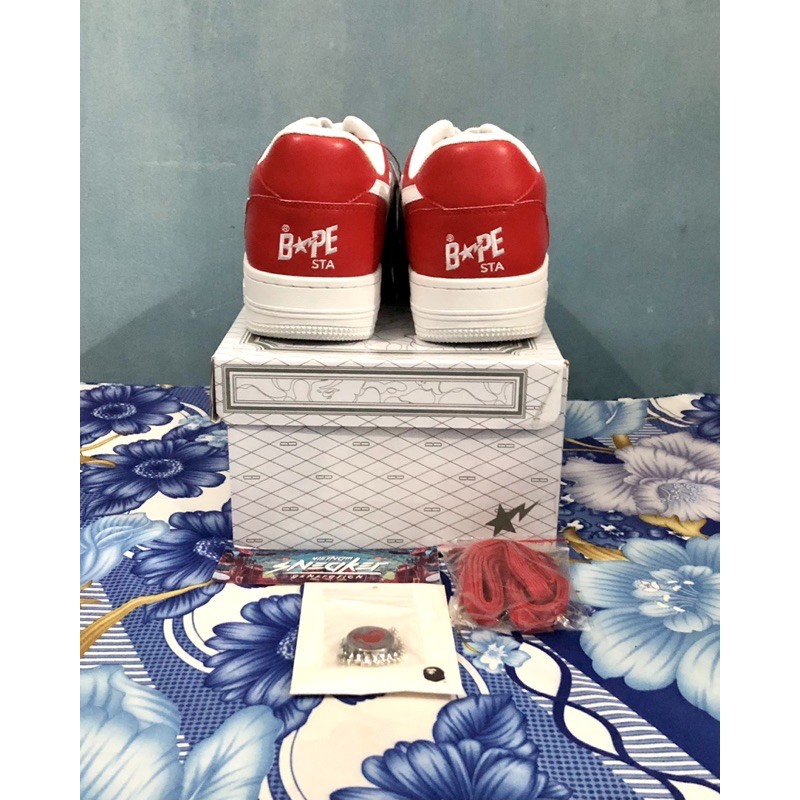 'Giày Cổ Thấp' A Bathing Ape Bapesta Low "Coca Cola"
