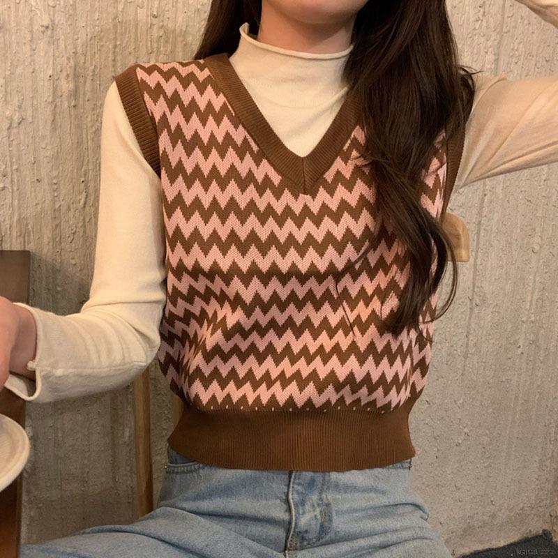 Áo Len Không Tay Cổ Chữ V Dáng Rộng Thời Trang Dành Cho Nữ | BigBuy360 - bigbuy360.vn