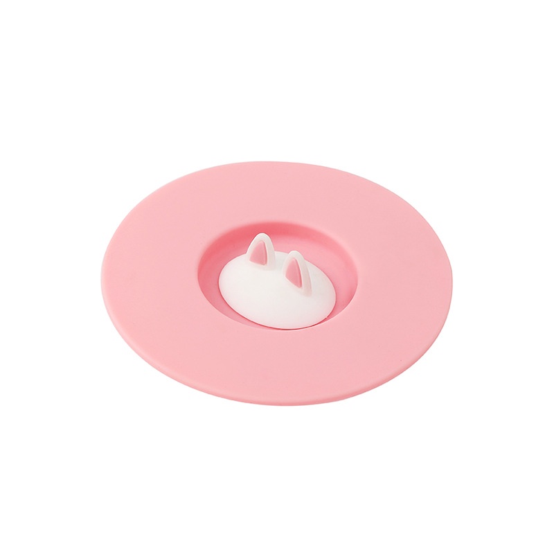 Nắp Đậy Ly Trà Bằng Silicone Chống Tràn Chống Bụi Hình Tai Mèo Sáng Tạo