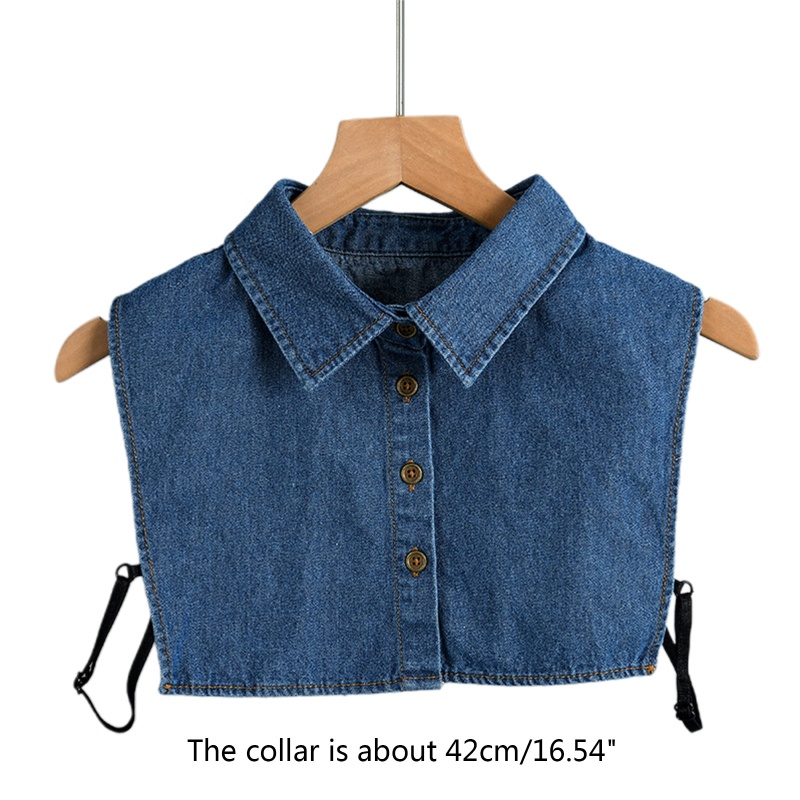 Cổ Áo Sơ Mi Denim Hình Vuông Thời Trang Dành Cho Nữ