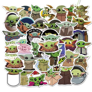Sticker Baby Yoda Sticker dán nón bảo hiểm, Sticker dán chống nước, chống UV