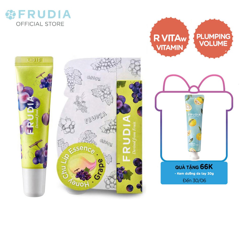 [TẶNG 66K]Son Dưỡng Ẩm Chiết Xuất Từ Nho và Mật Ong Frudia Grape Honey Chu Lip Essence 10g