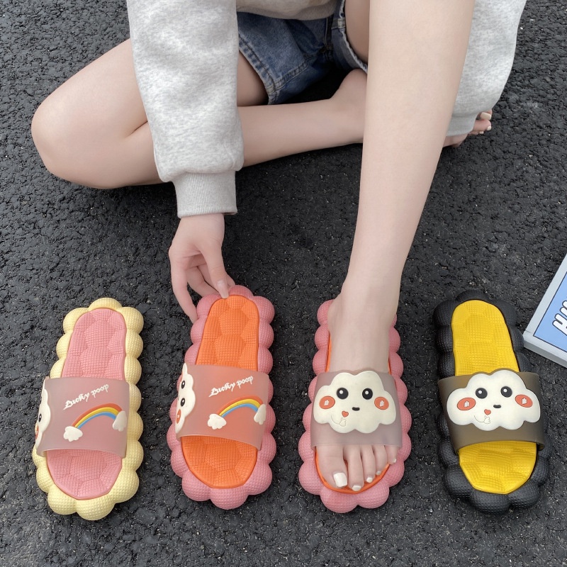 Dép Đi Trong Nhà Đế Dày Mùa Hè Mẫu Mới Phong Cách Đám Mây Stepping on Shit Cho Cặp Đôi Mang Trong Nhà Và Ngoài Trời
