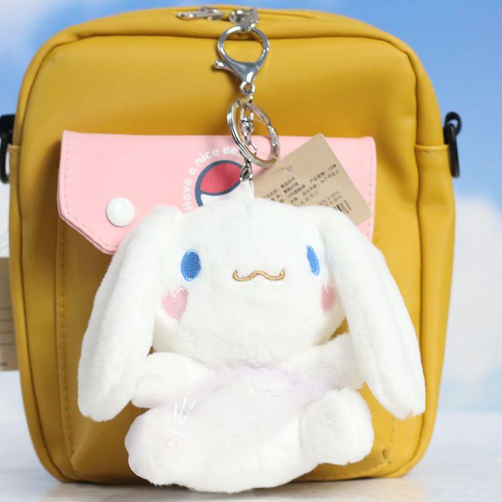 LANFY Búp Bê Cinnamoroll Nhồi Bông Treo Chìa Khóa / Ba Lô / Hành Lý Hình Nhân Vật Anime Dễ Thương Dùng Làm