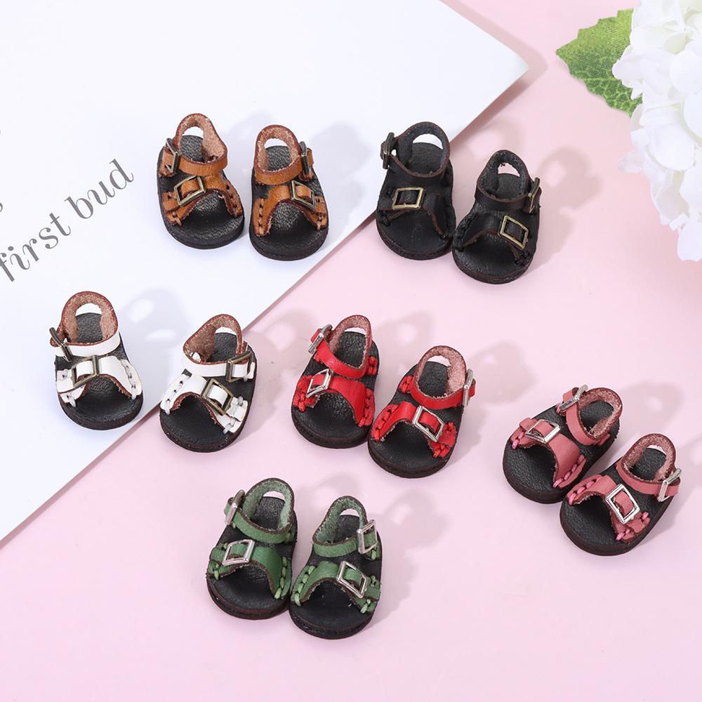 Giày Boot Da Bò Cho Búp Bê 1 / 12BJD 1 / 11 OB11