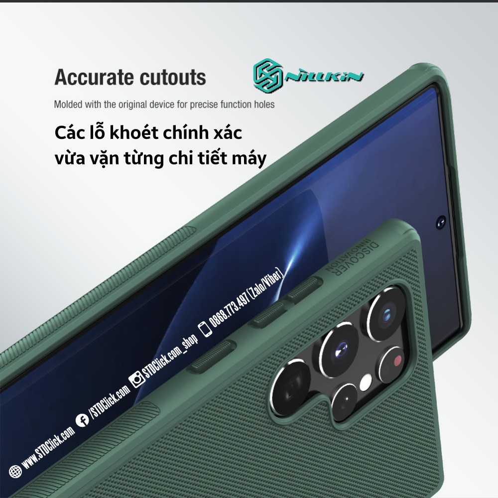 ỐP LƯNG SAMSUNG GALAXY S22 ULTRA 5G NILLKIN NHỰA CỨNG VIỀN DẺO CHÍNH HÃNG HÀNG CHUẨN