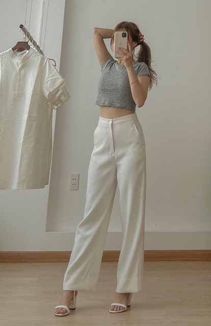 Áo Croptop thun cotton RUCHAN