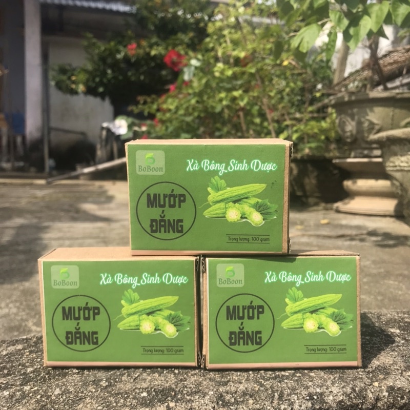 Xà bông mướp đắng Boboon handmade sạch mụn lưng, tẩy tế bào chết, trắng da | BigBuy360 - bigbuy360.vn