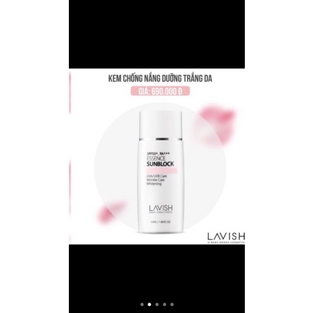 hàng chính hãng- Kem chống nắng Lavish h baby