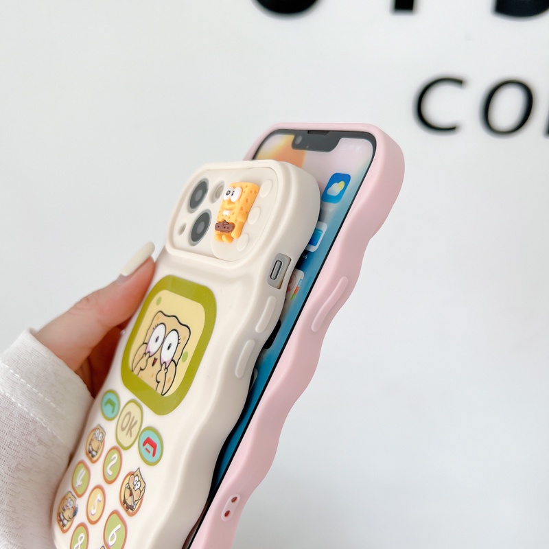 Ốp Điện Thoại Silicon Mềm Hình SpongeBob Dễ Thương Cho iPhone 12 13 11 PRO MAX XR 11 12 PRO