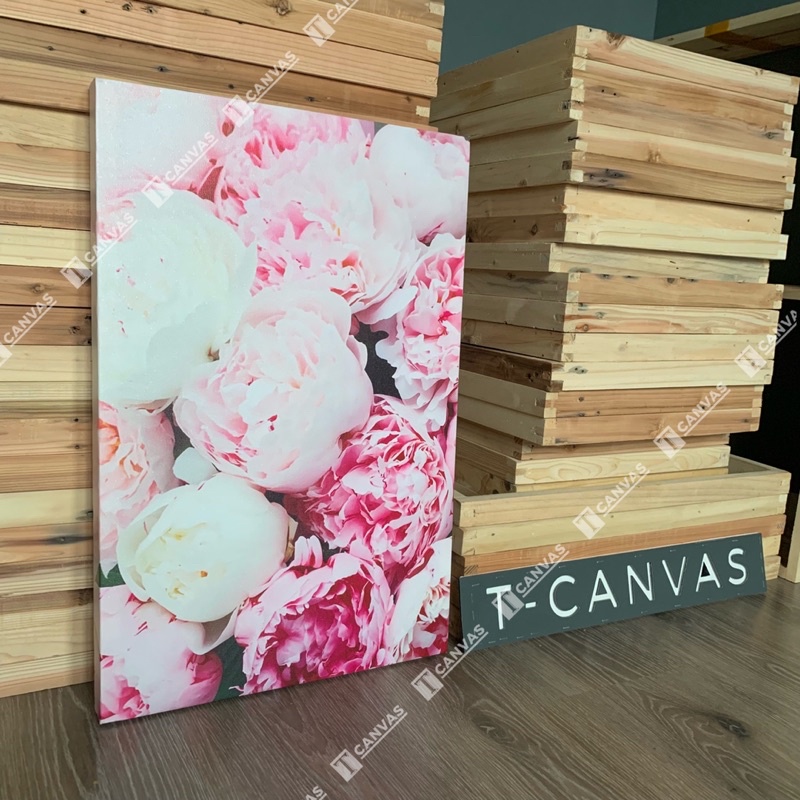 Tranh Canvas tràn viền Hoa Mẫu Đơn đẹp nghệ thuật trang trí phòng ngủ, phòng khách MĐ17-22