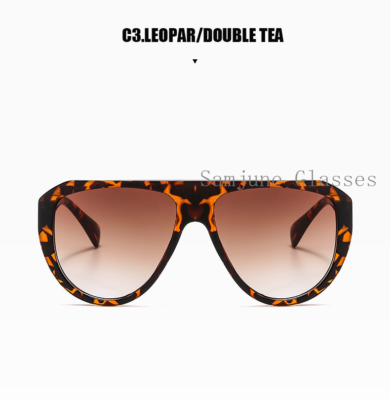 Kính Râm Samjune 3376 Gọng Bất Đối Xứng Phong Cách Âu Mỹ Thời Trang 2020 Cho Nữ