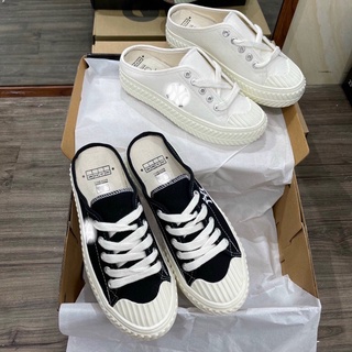 Giày thể thao sneaker nữ giày đạp gót sục đen trắng