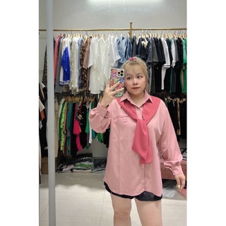 Sơ mi lụa dài tay kèm khăn liền ( ảnh thật )