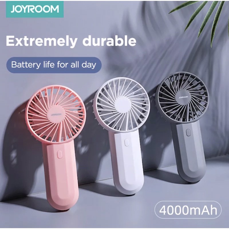 Quạt Cầm Tay Joyroom Pin 4000mAh 2 Lớp Cánh Siêu Mát Quạt Sạc Cầm Tay Mini Joyroom JR CY287